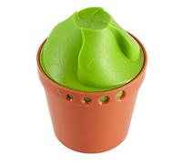 Fackelmann 47098 - Limpiador de hierbas con recipiente (color: verde/ladrillo), cantidad: 1 unidad, plástico