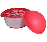 Fackelmann 48376 Grasa de Granada, 19,7 x 17 x 14 cm, Color Rojo (cantidad: 1 Pieza), Plástico, Braun