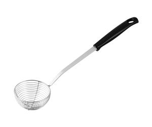 Fackelmann 48488 Colador, cazo para Colar, cacillo para Olla, Negro, Acero Inoxidable, Centimeters