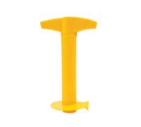 Fackelmann 49035 - Cortador de piña de plástico, rebanada de piña, utensilio de fruta, cortador de piña, plástico, amarillo, 20 x 13 cm