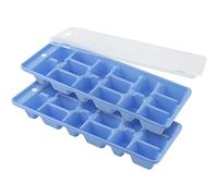 Fackelmann 49353 Set Cubitos 25 X 10 CM 3 Piezas en Azul/Transparente, plástico, 25 x 10 x 6 cm