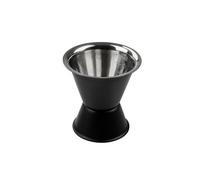 Fackelmann 49765 - Dosificador de cócteles, dosificador de alcohol, 2 cl y 4 olor negro mate, acero inoxidable, 6 x 6,1 cm