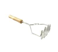 Fackelmann 521417 Prensa purada manual, prensa de verduras, prensa purada profesional, triturada verduras, madera, acero inoxidable, 29 x 9,5 x 5,5 cm
