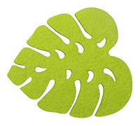 Fackelmann 52340 Posavasos Tropical 9,6 x 10,6 cm 4 Unidades de Fieltro, Color Verde, 4 Unidades