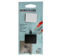Fackelmann 60958 - Gancho magnético (2 unidades, color negro, blanco, hierro, imán, plástico, 6,5 x 4,4 cm)