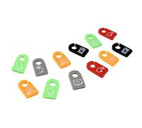 Fackelmann 63014 - Rotuladores de cables (12 unidades, plástico, Naranja, Gris, Negro, Azul, Verde, 2,6 x 1,5 cm)