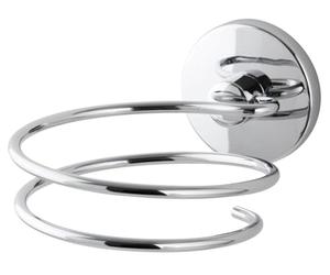 Fackelmann 86769 - Soporte para secadores de pelo, 10 x 8 cm, color cromo