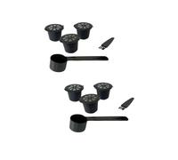 Fackelmann 9321150 - Juego de 2 cápsulas reutilizables Nespresso, cápsulas Nespresso, café Nespresso, accesorios para cafetera, plástico, negro, 3,7 x 2,7 cm