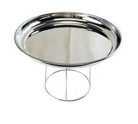 Fackelmann 9908750 - Juego de 2 Utensilios de Cocina Especiales para mariscos, Bandeja y Soporte para Bandeja, Bandeja para mariscos, Soporte y Bandeja de mariscos, Cromado, INOX, 34,7 cm