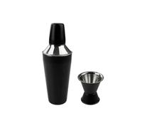 Fackelmann 9909450 - Juego de 2 utensilios para barman, coctelera y dosificadora de alcohol, batidora de cócteles, acero inoxidable, 750 ml, dosificador de alcohol, coctelera, negro, acero inoxidable,
