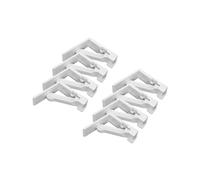 Fackelmann 9921650 - Lote de 8 Pinzas para Mantel con Resorte, alicates para Mantel Exterior, alicates de Mantel Ajustable, plástico, 5,5 cm, Color Blanco