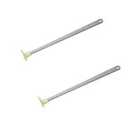 Fackelmann 9937950 - Juego de raspadores para fondo de maceta, rascador de mango largo, silicona, plástico, gris, verde pálido, 23 x 1,4 x 2,3 cm