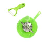 Fackelmann 9982550 - Juego de 2 utensilios especiales para puré, pelador de cerámica, molinillo de verduras manual, plástico, acero inoxidable, cerámica, 13 cm y 24 cm