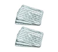 Fackelmann 9985450 - Lote de 10 bandejas de aluminio (34,5 x 23 x 2 cm), color plateado