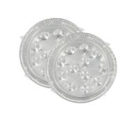 Fackelmann 9986650 2 x 10 platos de caracoles de aluminio 2433350, plato para caracoles, aluminio, plateado, 17,5 x 17,5 x 2,2 cm