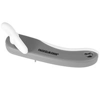 Fackelmann Abrelatas, Práctico Abrelatas Con Parte Funcional De Acero Inoxidable, Abrelatas Universal Con Mango Ergonómico, Apto Para Lavavajillas, Color Blanco y Gris, Cantidad 1 Pieza