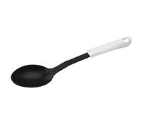 FACKELMANN ARCADALINA Cuchara de Servir de 32 cm, cucharón de Servir con Pieza Funcional de plástico para ollas y sartenes revestidas, Color: Negro/Blanco, cantidad: 1 Pieza