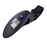 Fackelmann Báscula digital de equipaje de hasta 40 kg con pantalla LCD, operación de un botón, resistente y compacta para viajes