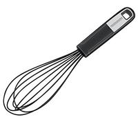 Fackelmann Batidor de 26 cm SENSE, práctico batidor para utensilios de cocina recubiertos, con mango antideslizante suave (color plata/negro), cantidad: 1 pieza