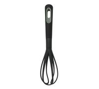 Fackelmann Batidor de huevos profesional, batidor de alimentos multifuncional, cabezal de función PBT, mango suave al tacto, 30 x 6,5 x 6,5 cm, negro y gris