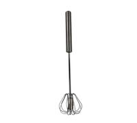 Fackelmann Batidor de Huevos Semiautomático 30 cm, Acero Inoxidable, Bate Huevos sin Esfuerzo, Agitador Semiautomático, Batidora de Varillas Manual, Batidor de Empuje Manual