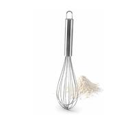 Fackelmann Batidor Varillas Acero Inoxidable, Color Inox, 26cm, 1 Unidad | Con gancho para colgar integrado para un almacenamiento práctico, apto para lavavajillas, inoxidable, aprox. 27 cm