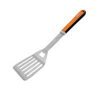 Fackelmann BBQ Espátula de Barbacoa con Ranuras para Parrilla, Acero Inoxidable, Mango Ergonómico PP y TPR Antideslizante, Precisión y Control, 43 cm, 1 ud