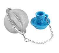 FACKELMANN Bola de té con Colgante de Taza, infusor de té de Acero Inoxidable con Bonito Colgante (Color Rojo, Azul, Verde - no Seleccionable) Cantidad: 1 Unidad