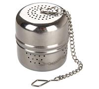 FACKELMANN Bola Porta Infusiones con cadena para Té e Infusionador de Te , Infusores de te acero inoxidable, plateada, 3,7x3,7x4cm, 1ud.