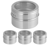 Fackelmann Bote Magnetico Para Especias 6X4,5Cm, acero inoxidable, color inox, 1 ud. (Paquete de 4)