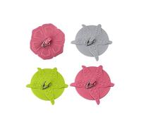 Fackelmann BOUCHONS Lavabo EVIER Tapón Plástico Metal, Verde, Rosa, Gris, Viole, Size 4