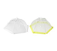 FACKELMANN Campana para Alimentos, diámetro de 46 cm, Plegable, protección contra Insectos, Cubierta para Alimentos (Color Blanco o Amarillo - no Seleccionable), cantidad: 1 Pieza