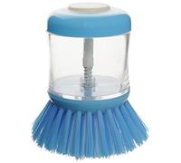 Fackelmann Cepillo Con Compartimento Para Jabón, Poliamida, Plástico, color: transparente y azul, 1 ud.