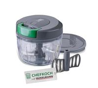 FACKELMANN Chefkoch - Picadora multifunción de 5 piezas - Cortador de verduras, frutas, hierbas y frutos secos - Incluye bandeja de mezcla para mezclar y batir líquidos