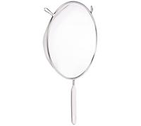 FACKELMANN Colador de 25 cm de diámetro, colador de Cocina de Acero Inoxidable, colador de Malla Fina con Mango de plástico (Color Verde/Plata), cantidad: 1 Pieza