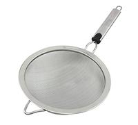 Fackelmann Colador de Cocina Modelo Carolina, parte funcional y malla de Acero Inoxidable y Mango con refuerzo de Polipropileno, Tamiz Malla fina, Diámetro 19 cm