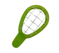 Fackelmann Cortador de Aguacate 16 cm, Apto para Abrir, Extraer el Hueso, Pelar y Cortar en Dados, Acero Inoxidable y Plástico Resistente, Apto para Lavavajillas, Color Verde Aguacate, 1 ud.