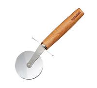 Fackelmann Cortador de Pizza Fair, 21cm, con Cuchilla de Acero Inoxidable y Mango de Madera de Haya FSC, Ideal para Pizza y Pasta, Fácil de Limpiar, Estilo Rústico Italiano, 1 ud.