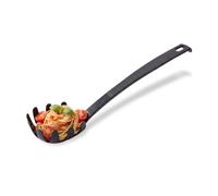 Fackelmann Cuchara para Espaguetis Nero 30 cm hängbar, plástico, Negro | Utensilio de cocina resistente al calor, de plástico de alta calidad, apto para lavavajillas, fabricado en Alemania