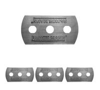 FACKELMANN Cuchillas Rasqueta Vitrocerámica, Recambio Cuchilla Limpieza, Raspador Vidrio y Pintura Pegatinas Residuos Suciedad, Raspador superficie Lisa, No raya, de acero inoxidable, 4,4x2,2cm, 10uds