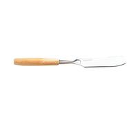 Fackelmann Cuchillo para mantequilla y queso crema con mango ecológico de madera de haya, certificado FSC, 25 cm en color marrón, limpieza a mano