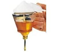 Fackelmann Dispensador de Miel y Sirope Antigoteo de Cristal, Color Transparente- Blanco, 5 x 14 x 9 cm, 1 ud, 12.5 x 14 x 9 cm