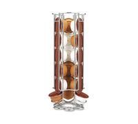 Fackelmann Dispensador de Cápsulas de Café Dolce Gusto, Soporte Vertical en Acero Cromado, Organizador con Capacidad para Guardar 18 Cápsulas, 3 Columnas, 12.5 x 32.6 x 11.5 cm