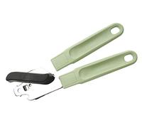 Fackelmann Ecolution Abrelatas, Mango Ergonómico, Utensilios de Cocina Sostenibles, Acero inoxidable, Fibra de Madera y Bioplástico, 21 cm, Verde Menta y Gris Claro, 1 ud