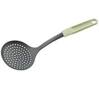 Fackelmann Ecolution Espumadera, Utensilio de Cocina Sostenible de Fibras de Madera y Plástico orgánico, Diseño Ergonómico, 34x11,5 cm, Color Verde Menta y Gris Piedra, 1 ud.
