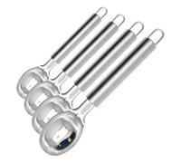 Fackelmann Elemental Cuchara Servir, Masa Galletas, Cogedor Bola Helado, Acero Inoxidable Mango Tubular 19cm, 1ud (Paquete de 4)