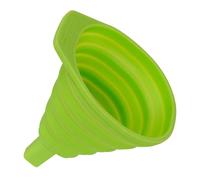 Fackelmann Embudo Plegable Silicona 8,5x3,5-10cm, embudo flexible (color: verde), cantidad: 1