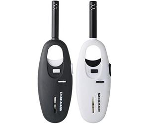 FACKELMANN Encendedor de gas cocina recargable para vela, estufa de gas, barbacoa, chimenea, camping. Hecho de plástico polipropileno, colores aleatorios: blanco-negro, 0,5x16x5 cm, 1 ud.