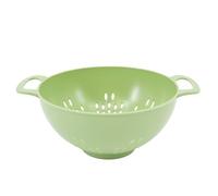 Fackelmann Escurridor Grande 26x20x10 cm, Material rPET Certificado EFSA, Color Verde Pastel, Ideal para Lavar Verduras, Colar Pasta y Frutas, Diseño Sostenible con Asas Ergonómicas y Base Estable