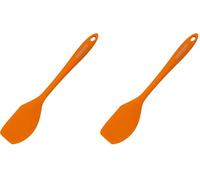 Fackelmann Espátula de Silicona, Antiadherente y Anti-Rayaduras, Óptima para Sartenes y Ollas con Revestimiento, Resistente hasta 230ºC, Apta para Lavavajillas, Color Naranja, 28x5 cm, 1 ud.